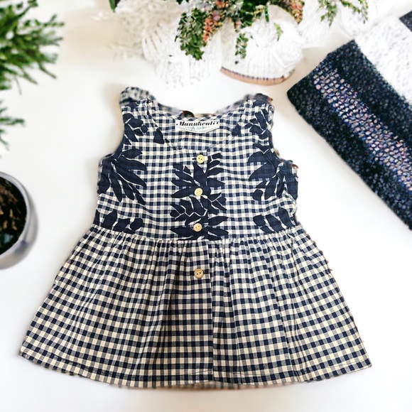 Manuhealii Other - Manuhealii Keiki Girls 2T Gingham Plaid Breadfruit